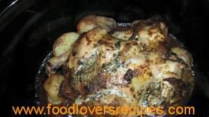 hoender in slow cooker op foil