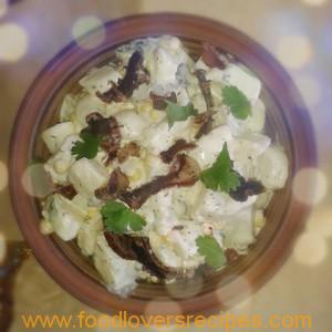 aartappelslaai met biltong