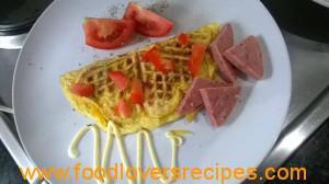 omelet in wafelpan