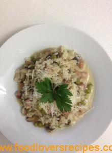 HAM PEAS CREAM RISOTTO