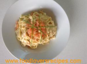 Tagliatelle Salmon cream and vodka