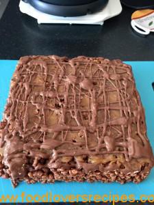 Salted caramel and chocolate rice crispies