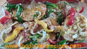 Kassler smoked pork chops with homemade honey and mustard sauce