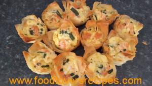 Salm and Filo quiche