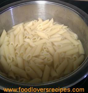 pasta in koue water