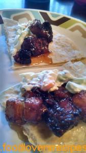 PORK BELLY WITH APPLE SLAW AND CHILLI CARAMEL