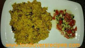 curry seafood paella