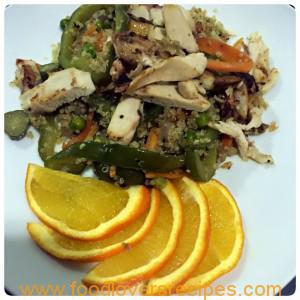 QUINOA WITH CHICKEN AND VEGETABLES