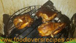 geerookte hoender