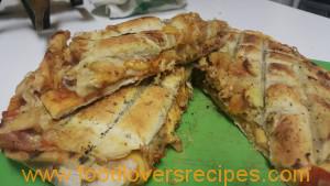 pizza sandwich op die kole