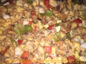 SWEET AND SOUR PORK WITH LITCHIS