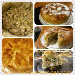 Hoender pastei met Phyllo deeg