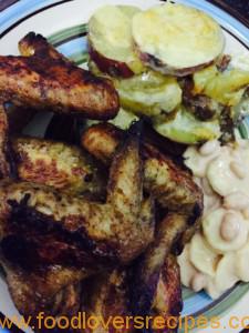 Crispy Chicken wings and Creamy sweet potato