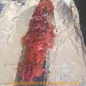 DENZY’S TOMATO ONION AND THYME OVEN BAKED SNOEK
