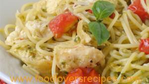 pesto pasta with chicken
