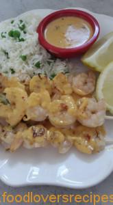 PERI-PERI PRAWNS WITH RICE