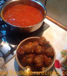 Spaghetti Meatballs with mozzarella 2