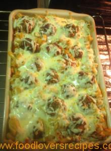 Spaghetti Meatballs with mozzarella