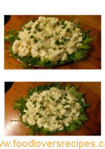 Warm slaai met feta en aartappels