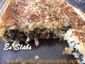 ess seafood and spinach pie