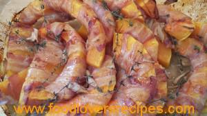 2015-09-11-butternutwrappedinbaconbakedinalemonhoneysauce